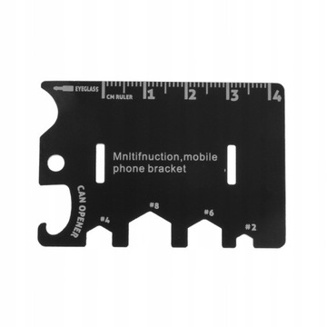 KARTA PRZEŻYCIA MULTITOOL BLACK 11 FUNKCJI ETUI