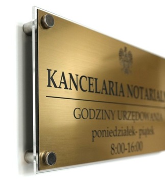 TABLICZKA Kancelaria Prawna DYSTANSE 295x145mm