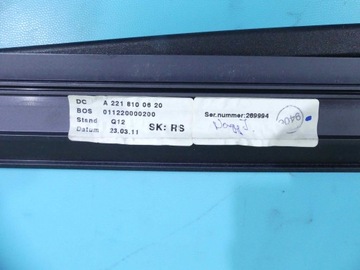 ROLETA DVEŘE ZADNÍ PRAVÝ MERCEDES W221