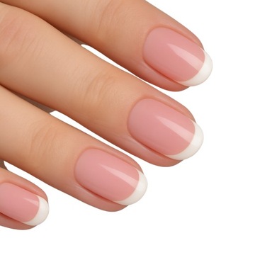 Paznokcie Sztuczne Tipsy Biały French Różowe Owalne Klasyczne Owal 24 Szt