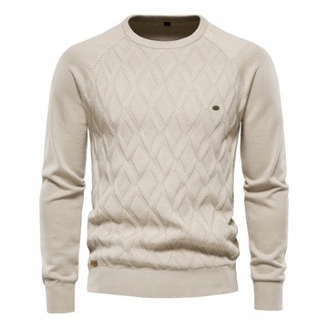 Bawełniany sweter Sweter męski basic casual