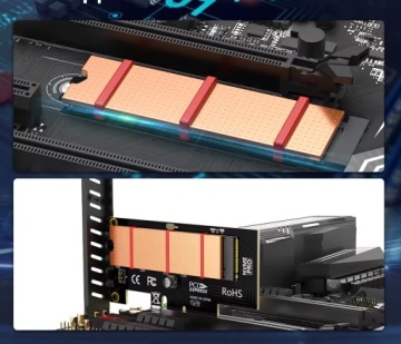 Медная пластина радиатора для охлаждения M.2 SSD NVME 2280 1 мм 401 Вт/мк