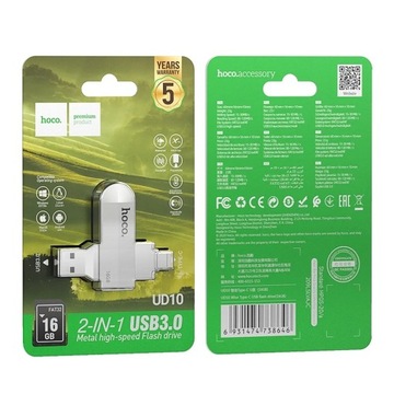 Флэш-накопитель 16 ГБ шириной UD10 USB + Type C USB3.0