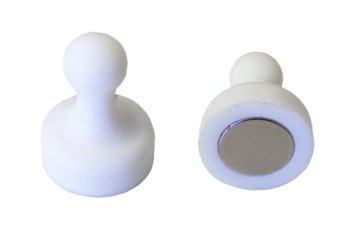 Набор из 6 неодимовых магнитов PIONEK White 19x25 мм