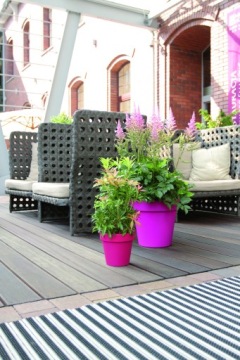 Круглый вазон DLOF500 + подставка 55л Для террасы