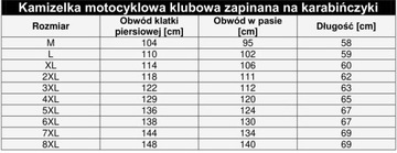 Мотоциклетный жилет Кожаный с подолом 4XL