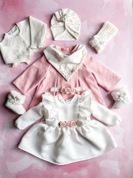 Sukienka do Chrztu Na Chrzest 80 Polski Handmade