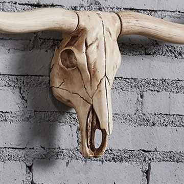 Смола животное череп голова украшение настенная скульптура животного A 77,5x32x12 см