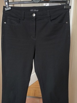spodnie dżins proste strecz czarne canda c&a 38