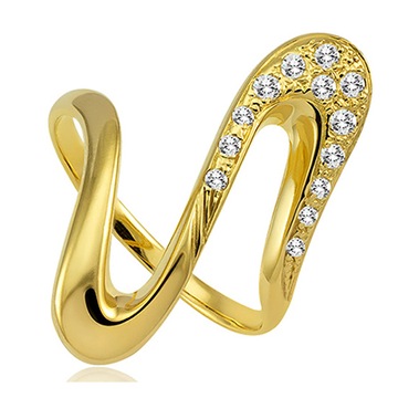 ЗОЛОТОЕ КОЛЬЦО ЭФФЕКТИВНАЯ ВОЛНА ЦИРКОНИЙ 333/ R19