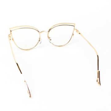 Женские гламурные очки «кошачий глаз», белые