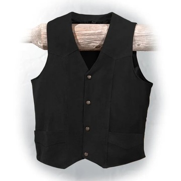 Men's Suit Vest Suede Western Denim Sleeveless Jac