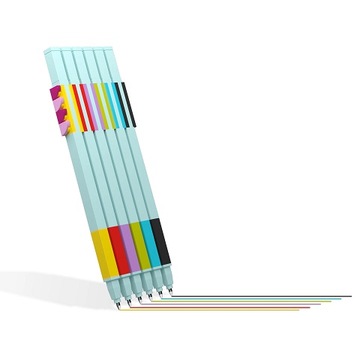 Красочные гелевые ручки LEGO DOTS (6 шт.) с декоративными пластинами