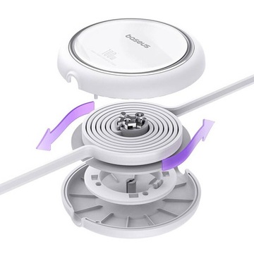 Кабель Baseus Free2Draw USB-C — USB-C, PD, 100 Вт, 1 м (белый)