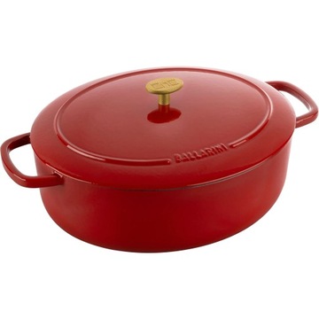 Garnek żeliwny owalny Ballarini Bellamonte - Czerwony, 6.5 ltr