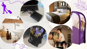 Дорожная косметичка-органайзер для кистей