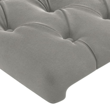 vidaXL Изголовье кровати со светодиодной подсветкой Светло-серый 180x7x78/88 см Бархат