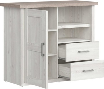 Luca Baby Черный Красный Белый Комод с ящиками