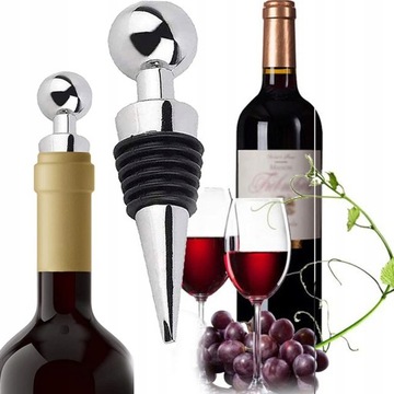 СЕРЕБРЯНАЯ ПРОБКА ДЛЯ ВИННЫХ БУТЫЛОК КОМПАКТНАЯ КОНУСНАЯ КРЫШКА