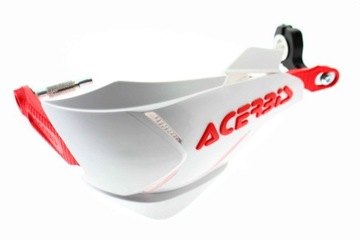 Acerbis Handbary X - Factory z rdzeniem aluminowym bial-czerw Osłony dłoni