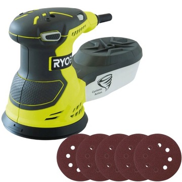 RYOBI SIECIOWA SZLIFIERKA MIMOŚRODOWA 300W 125mm REGULACJA PRĘDKOŚCI ROS300