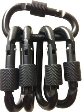 КАРАБИН SHAKEL, ЧЕРНЫЙ АЛЮМИНИЕВЫЙ КАРАБИН