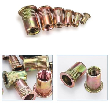 НАБОР СТАЛЬНОЙ ЗАКЛЕПКИ ГАЙКИ ЦИЛИНДРИЧЕСКОЙ ЗАКЛЕПКИ ЦИНК М3-М10 МИКС 300ШТ.