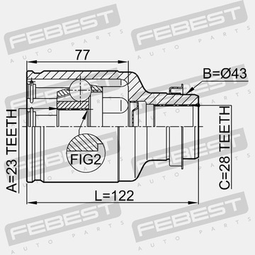 FEBEST 0511-GEMTRH SADA KLOUBU HŘÍDEL HNACÍ