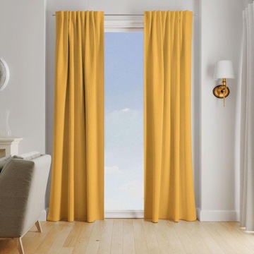 GOTOWA ZASŁONA OKIENNA 135x260 CM NA ŻABKI NA TAŚMIE BUTELKOWA ZIELEŃ