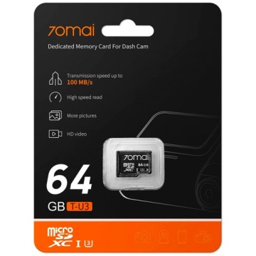 Автомобильная камера 70mai A400 Dark Grey 1440p 145° + оригинальная карта памяти 64GB