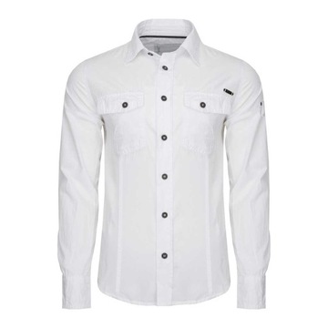 Košeľa s dlhým rukávom BRANDIT SlimFit Shirt Biela