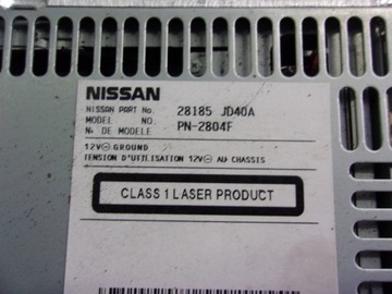 РАДИО ЗВУК РАДИО CD QASHQAI 07- 28185JD40A