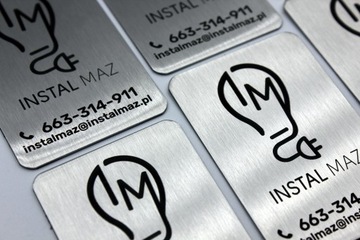 Табличка из нержавеющей стали с гравировкой логотипа 10 шт. 50х40мм.