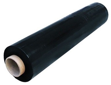 Folia stretch czarna 0,9 kg netto 50 cm czarny WYDAJNA MOCNA 1,5 kg brutto