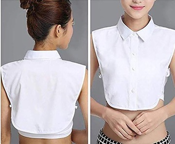 Рубашка с ложным воротником и застежкой на пуговицы