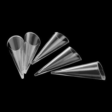 5 шт./лот, 2,5 х 6 см, пластиковый конус, ювелирный дисплей на палец, прозрачный