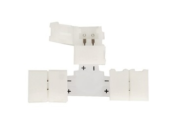 ZŁĄCZKA DO TAŚM LED ZACISKOWA TRÓJSTRONNA tylu T 8 mm