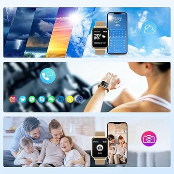 УМНЫЕ ЧАСЫ С СЕНСОРНЫМ ЭКРАНОМ 1,4 ДЮЙМА ДЛЯ ТЕЛЕФОНОВ Android И IOS СПОРТИВНЫЕ ЧАСЫ