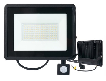 NAŚWIETLACZ HALOGEN LED CZUJNIKIEM 100W NEUTRALNY