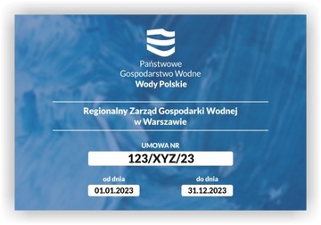Tabliczka WODY POLSKIE 30x40 cm UV