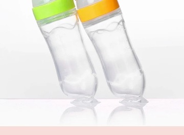 Силиконовая ложка для кормления, безопасная бутылочка для кормления новорожденных, малышей