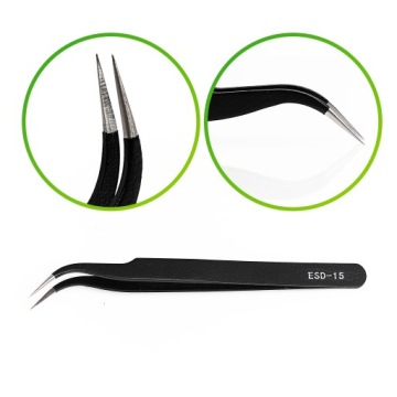 ТОЧНЫЙ ПИНЦЕТ 120 ММ ИЗОГНУТЫЙ АНТИМАГНИТНЫЙ ESD-15 TECHREBAL