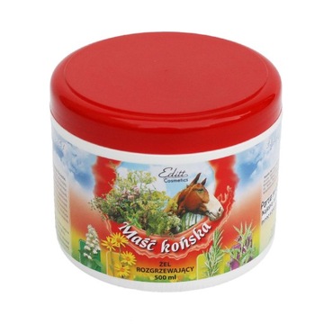 Maść Końska rozgrzewająca 500ml Żel Editt Cosmetics na bóle stawowe