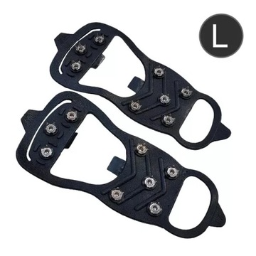 8-Tooth Ice Non Slip Snow Shoe Spikes Grips C