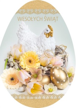 ПРАЗДНИЧНАЯ ОТКРЫТКА ЯЙЦО ПАСХАЛЬНОЕ ОТКРЫТКА 8 ШТ.