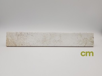 Białe płytki cegiełki z efektem rdzy - Natucer Cool WHITE 5x30cm