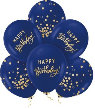 BALONY NA URODZINY GRANATOWE HAPPY BIRTHDAY !