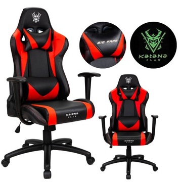 FOTEL GAMINGOWY biurowy obrotowy Krzesło dla GRACZA KATANA + GRATIS