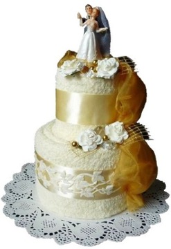 ОРИГИНАЛЬНЫЙ красивый свадебный подарочный торт из полотенца