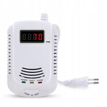 CZUJNIK CZADU I GAZU DETEKTOR CO2 ALARM GAZU